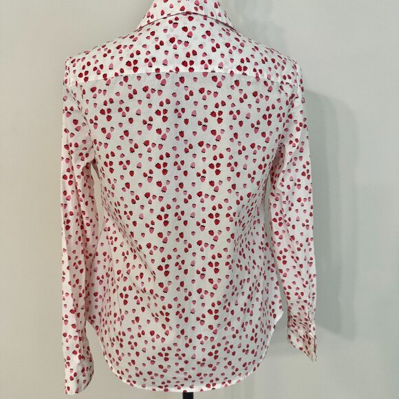 Boden Classic Button-Up Shirt with Unique Strawberry Print | Petite - Picture 3 of 7